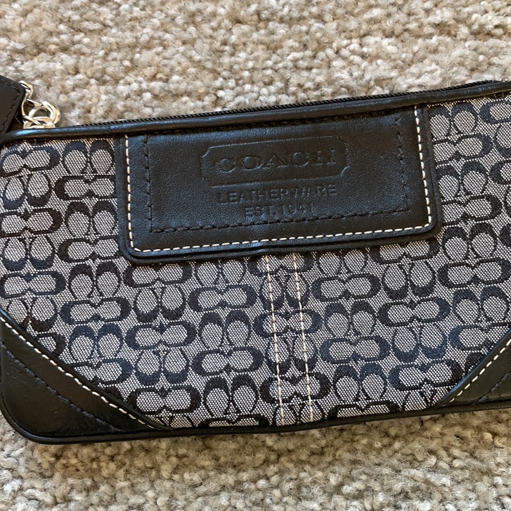 Coach canvas wristlet